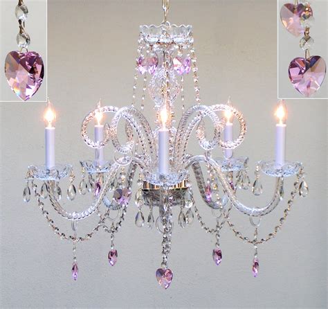 pretty pink chandelier  girls room homesfeed