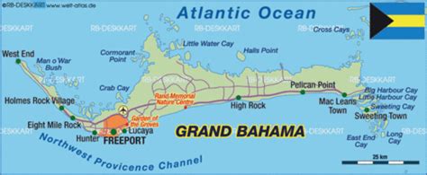 Grand Bahama Island Map And Attractions