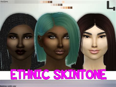 The Sims Resource Ethnic Skintone Eskin Set 4