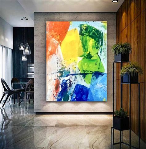 Colourful Abstract Paintings On Canvas For Luxury Interiors Sa7