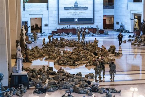 National Guard Stationed At Capitol Walk 975