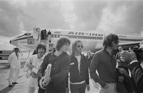 American Rock Band The Doors Arrive At Heathrow Airport For Their