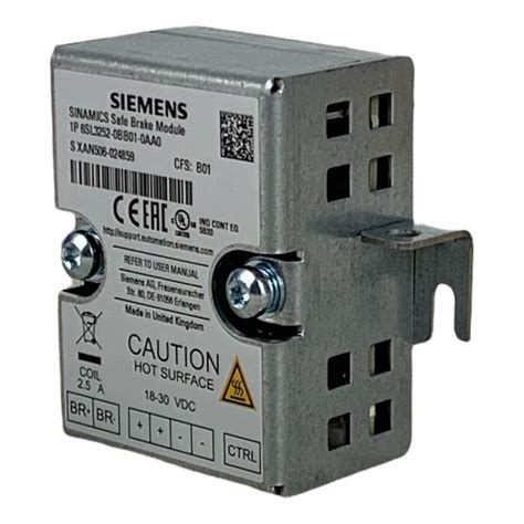 Siemens Sinamics 6sl3252 0bb01 0aa0 Safe Brake Module 10000