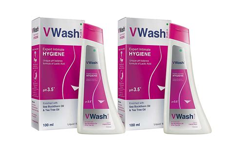 VWash Plus Intimate Hygiene Wash 100 Ml Pack Of 2 Amazon In