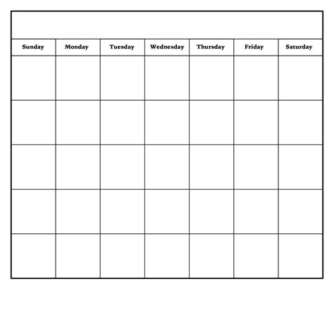 Printable Blank Calendar Templates 013 Blank Monthly Calendar
