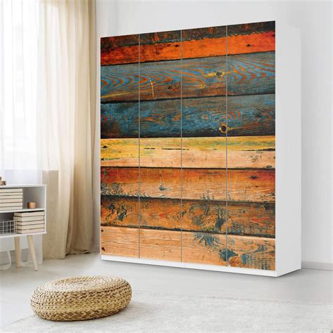 Der schrank ist neu, unverpackt und hat eine montageanleitung. Möbelfolie IKEA Pax Schrank 236cm Höhe - 4 Türen - Wooden