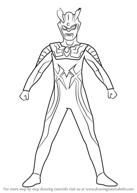 Learn How To Draw Ultraman Zero Ultraman Step By Step Drawing Tutorials