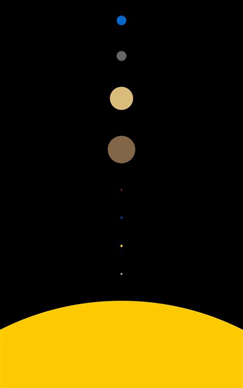Minimalism Planet Solar System Wallpaper Coolwallpapersme