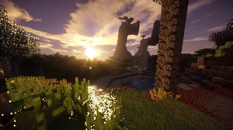 Minecraft Shaders Sunset