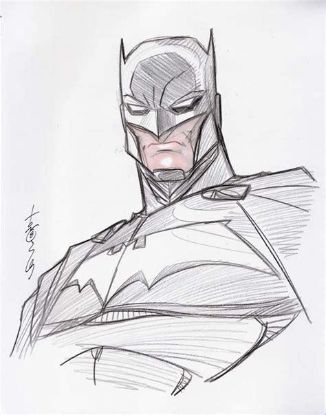 Upshots ~ Batman Sketch Head Drawings Comic Drawing Hodges Pencil