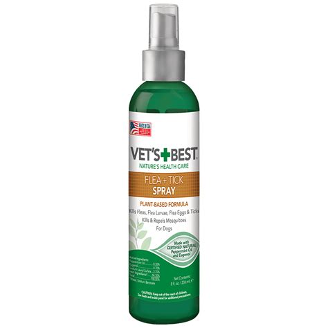 Vets Best Flea And Tick Spray Flea Treatment And Mosquito Repellent For