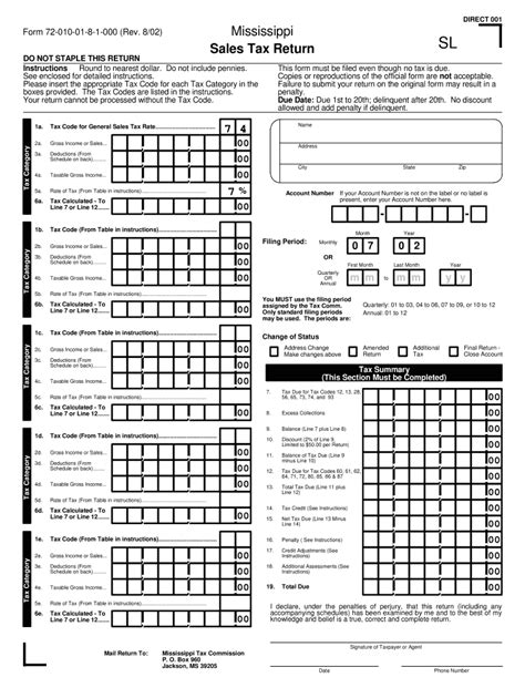 Ms Sales Tax Form 2002 Fill Out And Sign Online Dochub