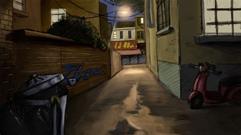 Cartoon Alley Alley Features A European Anarchist Sneaking Up On The