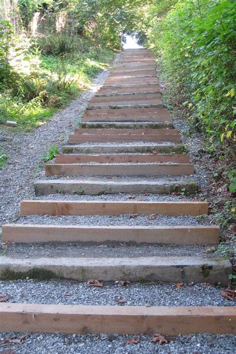 Gravel Landscape Stairs Landscape Stairs Hillside Landscaping