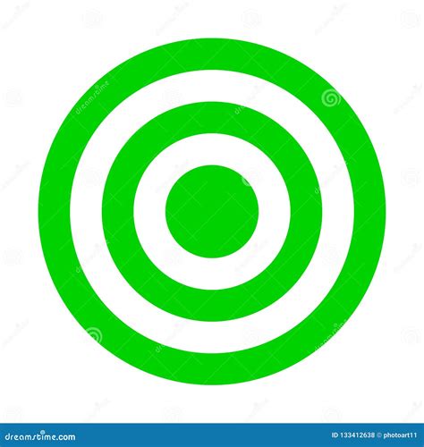 Target Sign Green Simple Transparent Isolated Vector Stock Vector