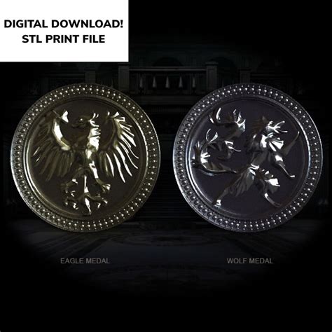 Resident Evil Medals Stl File For 3d Printing Digital Etsy