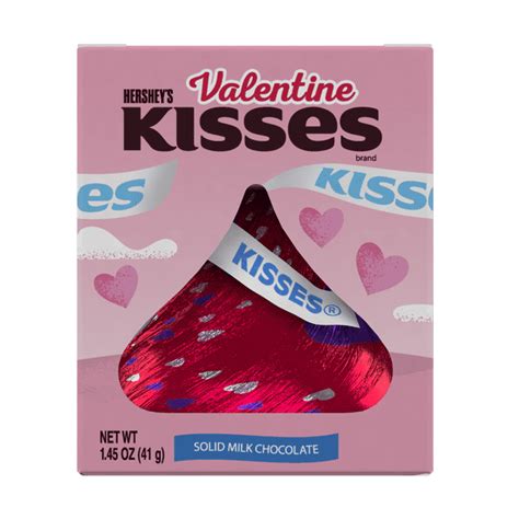 hershey s kisses solid milk chocolate valentine s kiss candy 1 45 oz