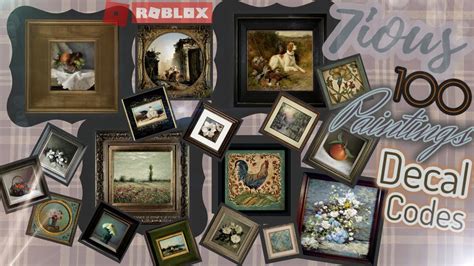 25 decal ids for bloxburg poster pics freepix. Decals Codes Paintings | Decals Ids | Bloxburg ROBLOX ...