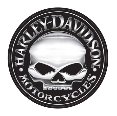 Harley Davidson Decal Silver Willie G Skull Logo X Large Inch