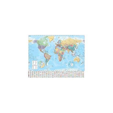Collins World Wall Laminated Map By Collins Maps Sexiz Pix