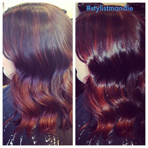 Beautiful Vibrant Red Ombré Hair Color By Me Amanda Joyce