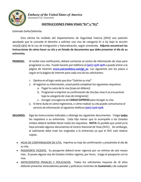 Carta De Invitacion A Los Estados Unidos