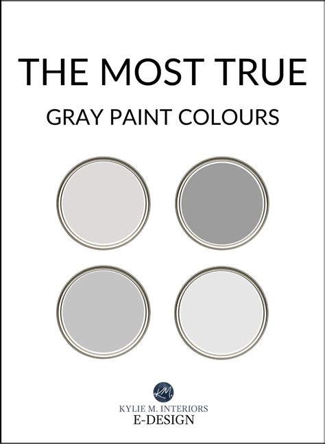 What Are The Best True Gray Paint Colours With No Undertones Kylie M