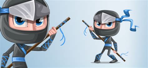 Fierce Ninja Boy Vector Character Vector Characters
