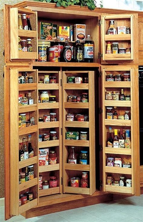 Pull out shelves are a great improvement for a kitchen that's too small. Choosing A Kitchen Pantry Cabinet | pantry design ideas, A ...