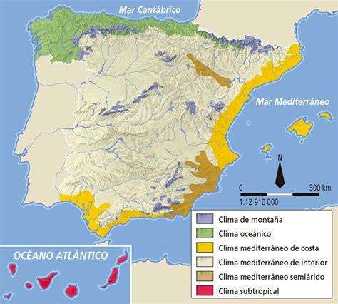 Resultado De Imagen De Mapa De Los Climas De España Mapas Del Clima