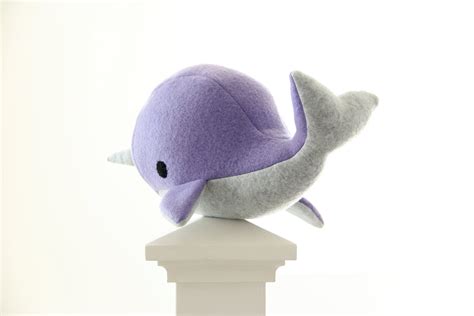 Narwhal Plush Toy Felix Purple Soft Fleece Whale Narwal
