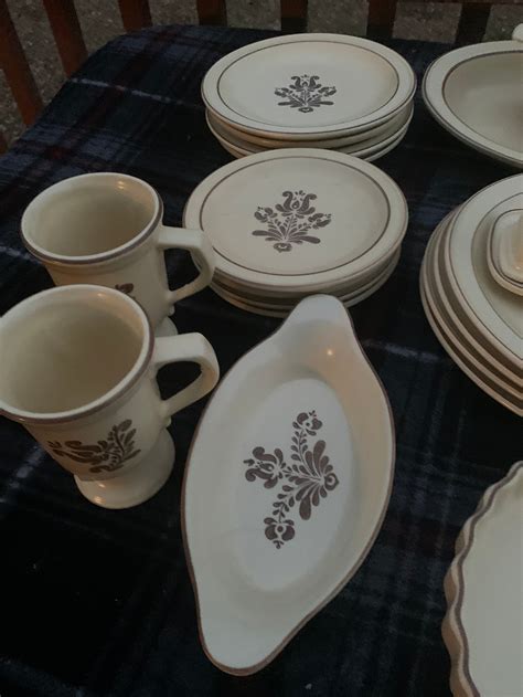 Vintage Pfaltzgraff Village 27 Piece Stoneware Dinnerware Set Etsy