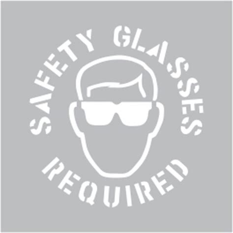 Safety Glasses Floor Marking Stencil Visual Workplace Inc