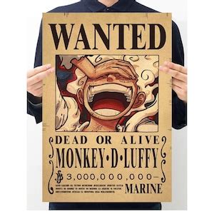 Luffy Wanted Poster One Piece Poster Manga Billion Bounty Etsy UK