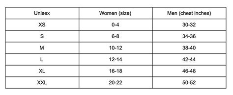 Unisex Clothing Size Conversion Chart Images And Photos Finder
