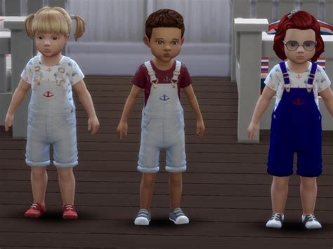 Nautical Toddler Overalls By Deegardiner3 At Mod The Sims Sims 4 Updates