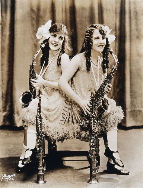 Daisy And Violet Hilton Conjoined Twins With Saxophones Photograph C 1927 Wellcome