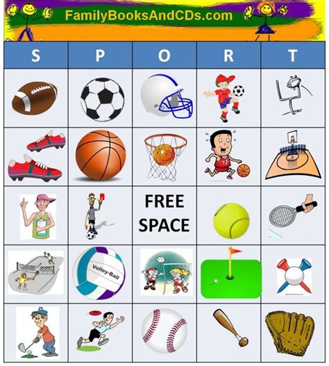 Free Printable For Sport Bingo Click Here To Print Pdf Game