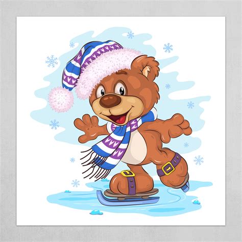 Andrey Keno Cartoon Teddy Bear Skating