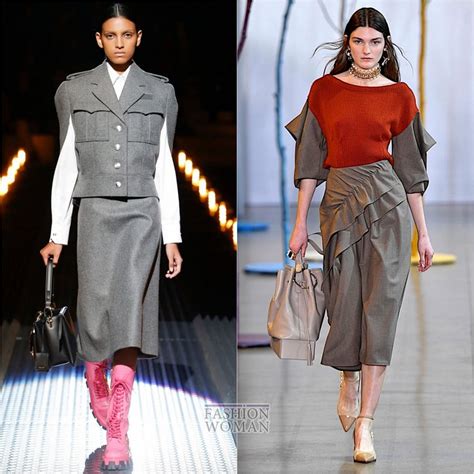 Модные юбки осень зима 2021 2022 Подиумная мода Модные юбки Модные