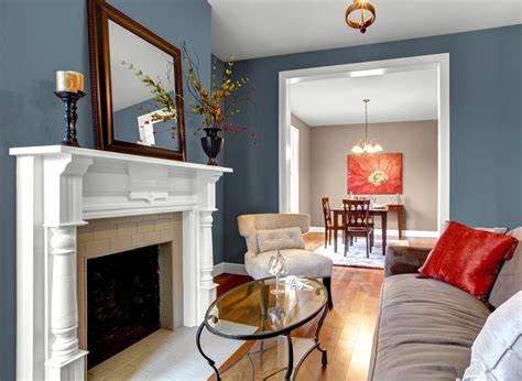 Living room paint colors with blue furniture. Glidden Connecticut Blue. Win. | Paint colors for home ...