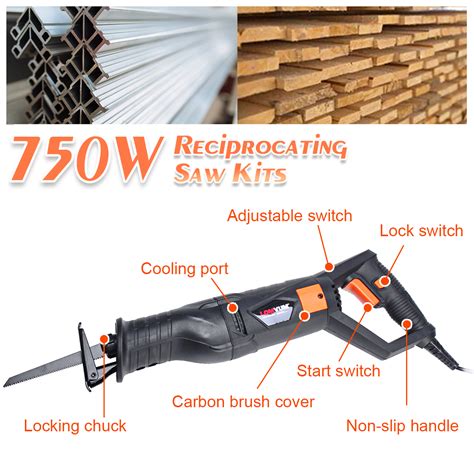 New 220v 750w Mini Electric Reciprocating Saw Handheld Wood Cutting