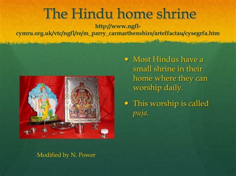 Ppt Most Hindus Have A Small Shrine In Their Home Where