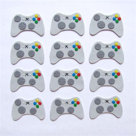 Fondant Cupcake Toppers Video Game Controller Etsy Fondant Cupcakes
