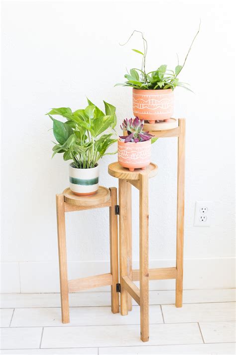 Three Tiered Wooden Plant Stand - Default Title | Wooden plant stands