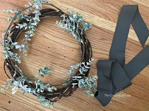 How To Make A Dollar Store Winter Wreath The Crazy Craft Lady
