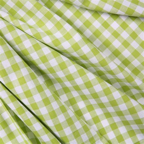 Gingham Cotton Lime Green Bloomsbury Square Dressmaking Fabric