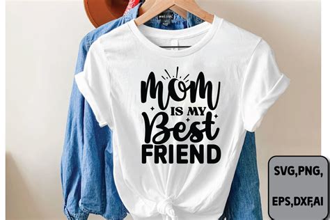 Mom Is My Best Friend Svg Graphic By Ls Creative · Creative Fabrica