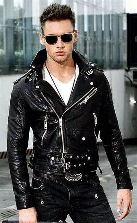 Pin By Stephen Farnell On ♣miei Feticci Mens Leather Clothing Cool Jackets For Men Leather