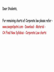 Fillable Online Dear Students For Remaining Charts Of Corporate Law